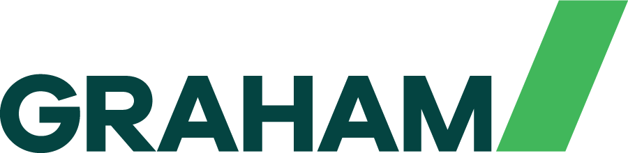 Graham Master Logo 2018 – white text green slash | NI Builder